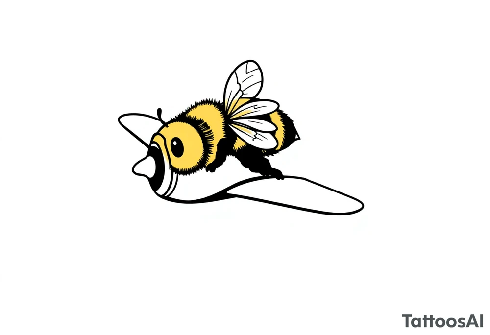 Bumblebee on a jet plane tattoo idea