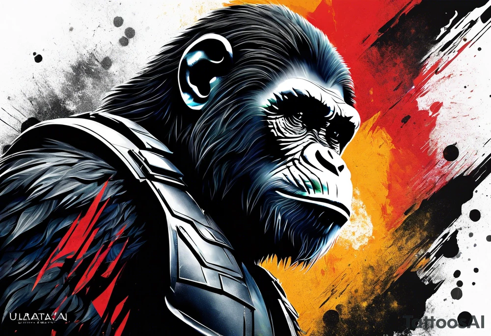 Caesar from the movie planet of the apes tattoo idea