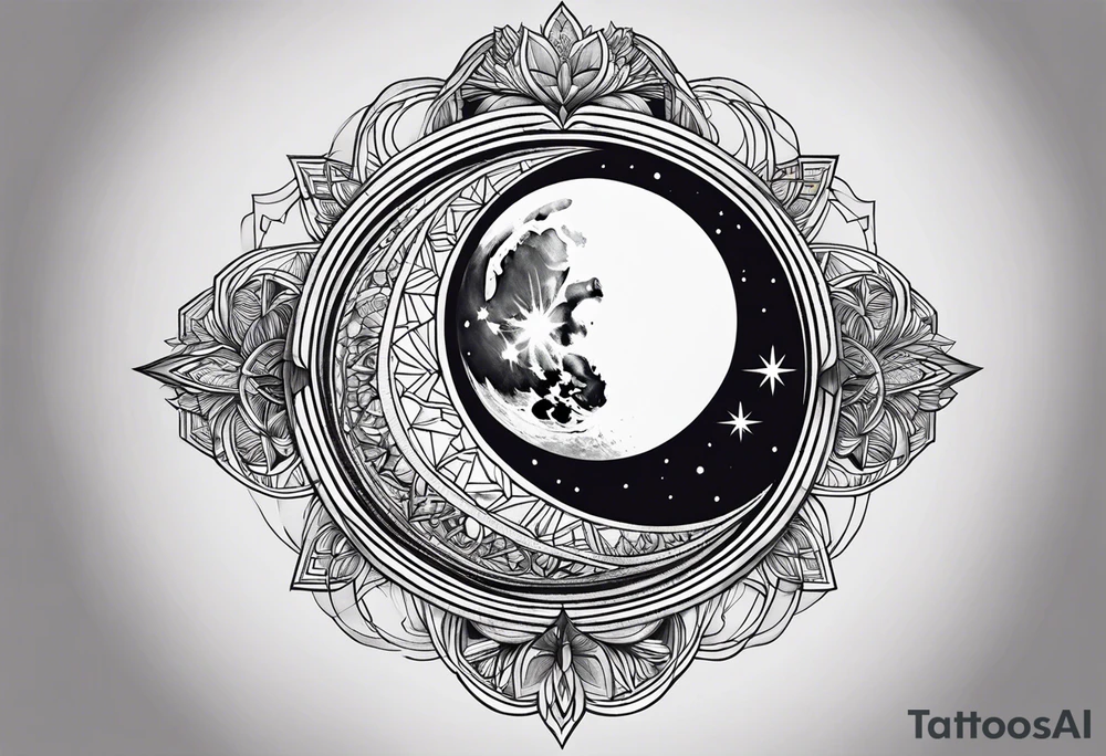 sacred moon tattoo idea