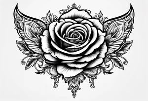 eine Taschenuhr mit einer Rose tattoo idea