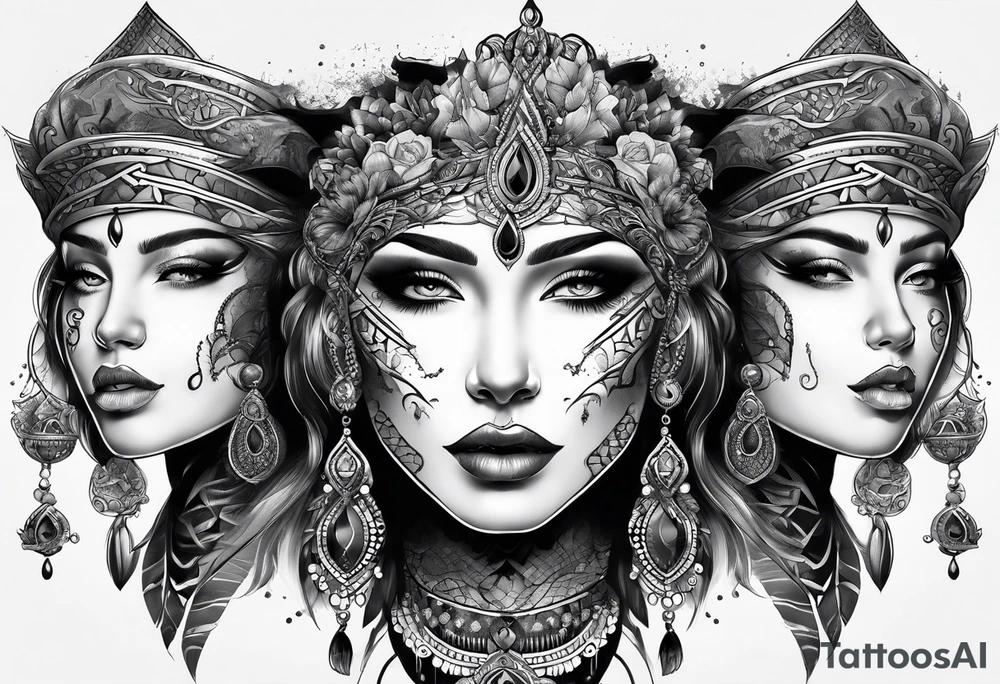 Human body tattoo idea