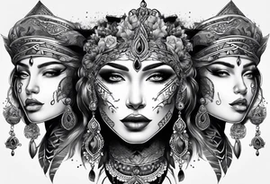 Human body tattoo idea