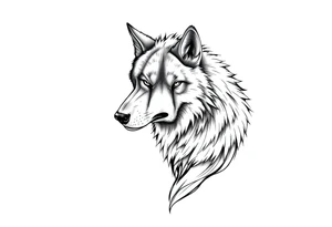 mongolian grey wolf tattoo idea