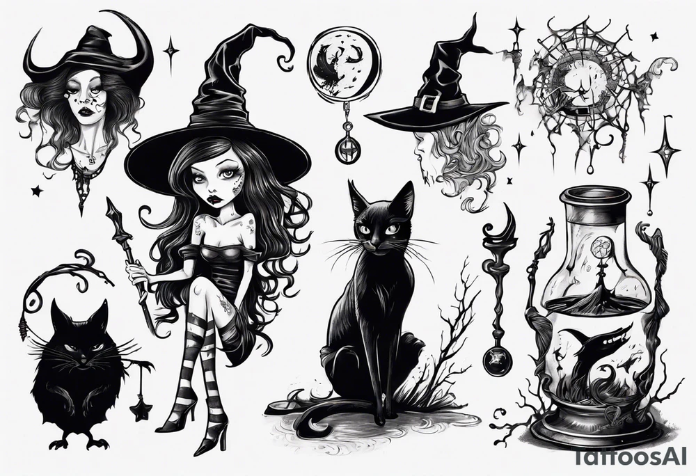 witch tattoo idea