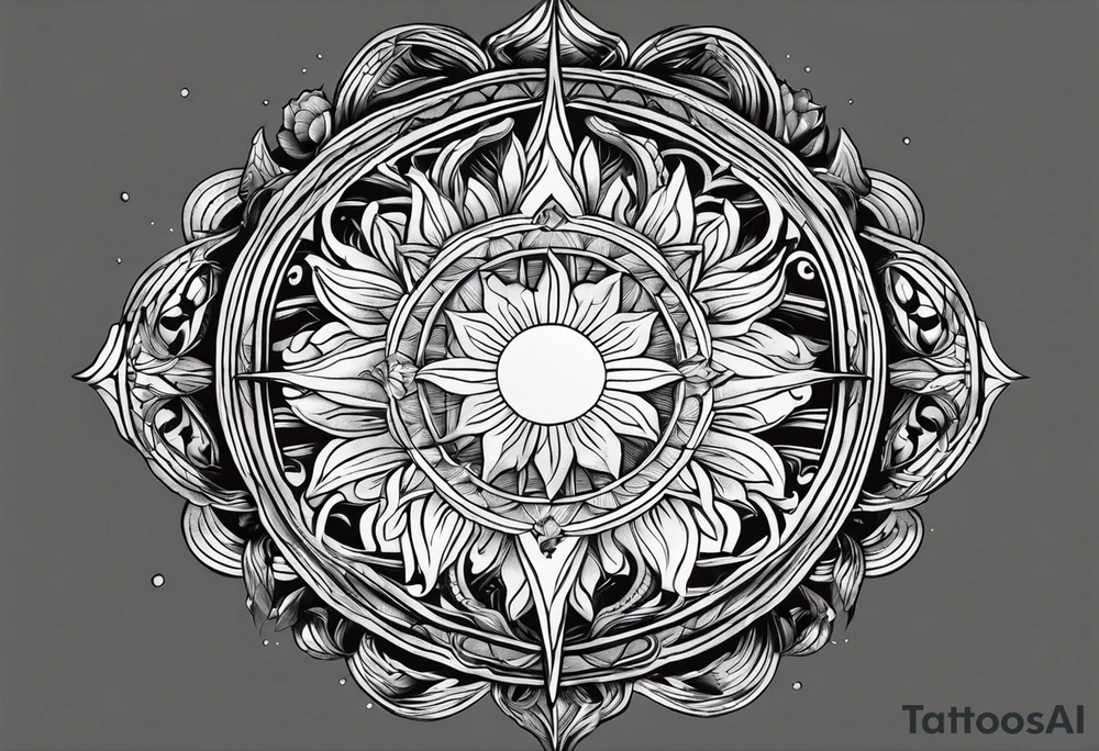 Sol reflejado en el agua tattoo idea