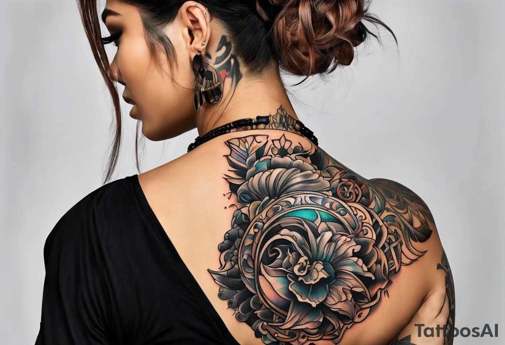 Itzel name, left shoulder tattoo idea