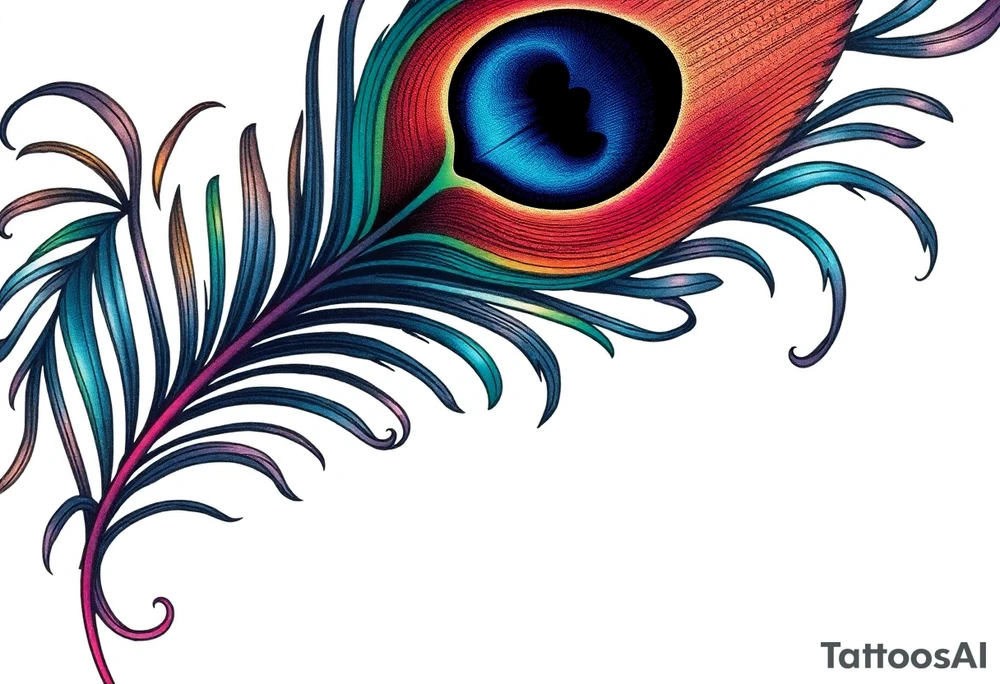Peacock feather tattoo idea