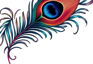 Peacock feather tattoo idea