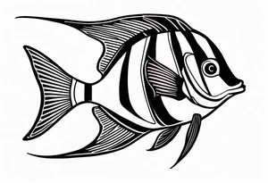 Moorish idol swimming tattoo idea