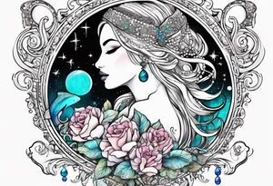 My daughters name BRINLEY KAY & her AQUARIUS zodiac sign tattoo idea