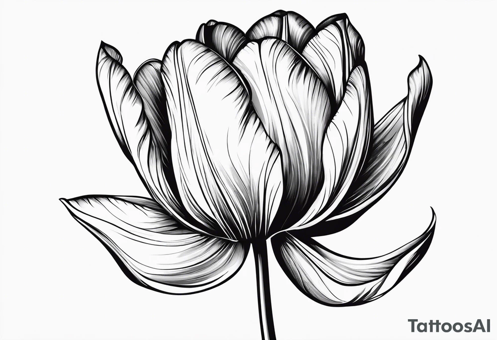 One tulip tattoo idea