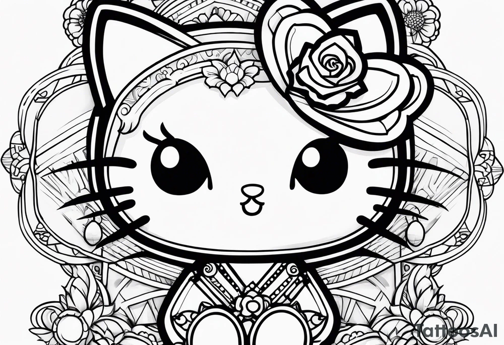 Hello kitty tattoo idea