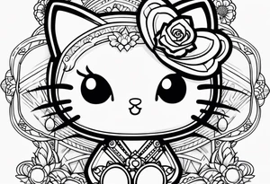 Hello kitty tattoo idea