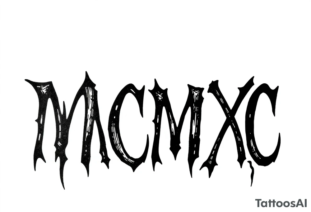 “MCMXC” roman script tattoo idea