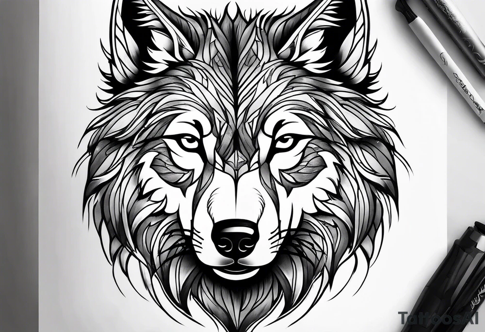 Wolf tattoo idea