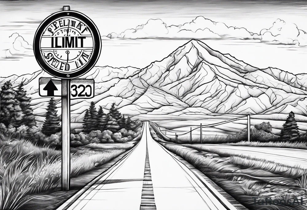 speed limit sign tattoo idea