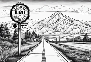 speed limit sign tattoo idea