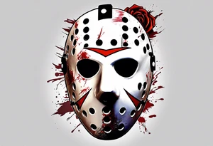 Friday the 13th mask, 13 in the mask tattoo idea