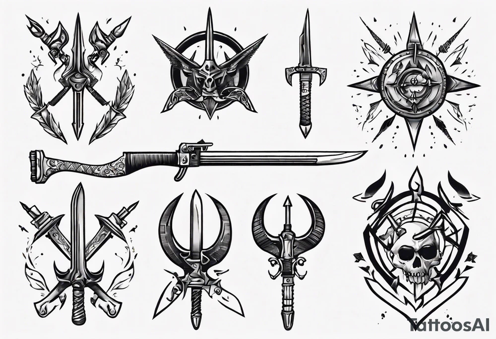 Weapons tattoo idea