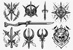 Weapons tattoo idea
