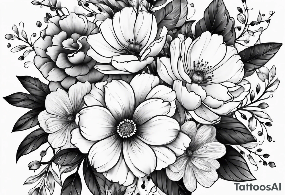 strapshalter mit blumen tattoo idea