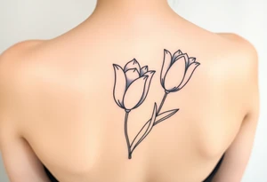 violet and tulip tattoo idea