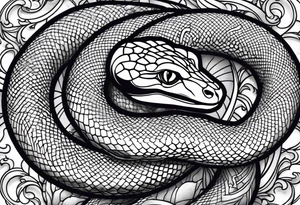 Snake with lsd effect tattoo idea