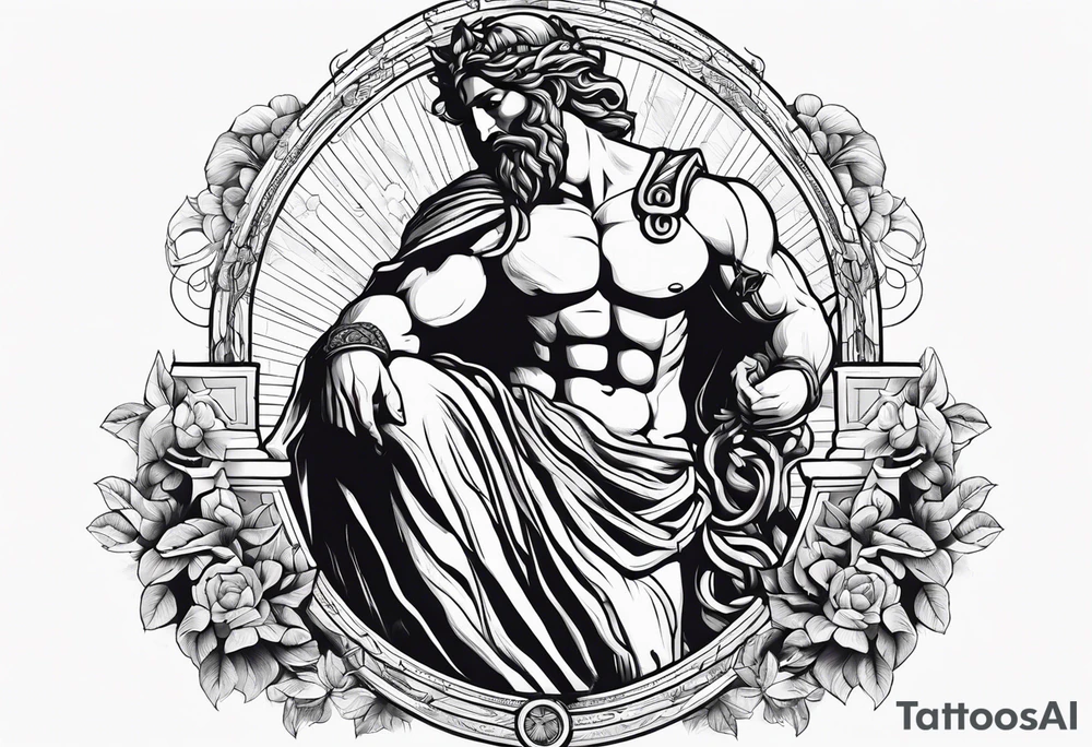 A greek god, chained of a Rock tattoo idea