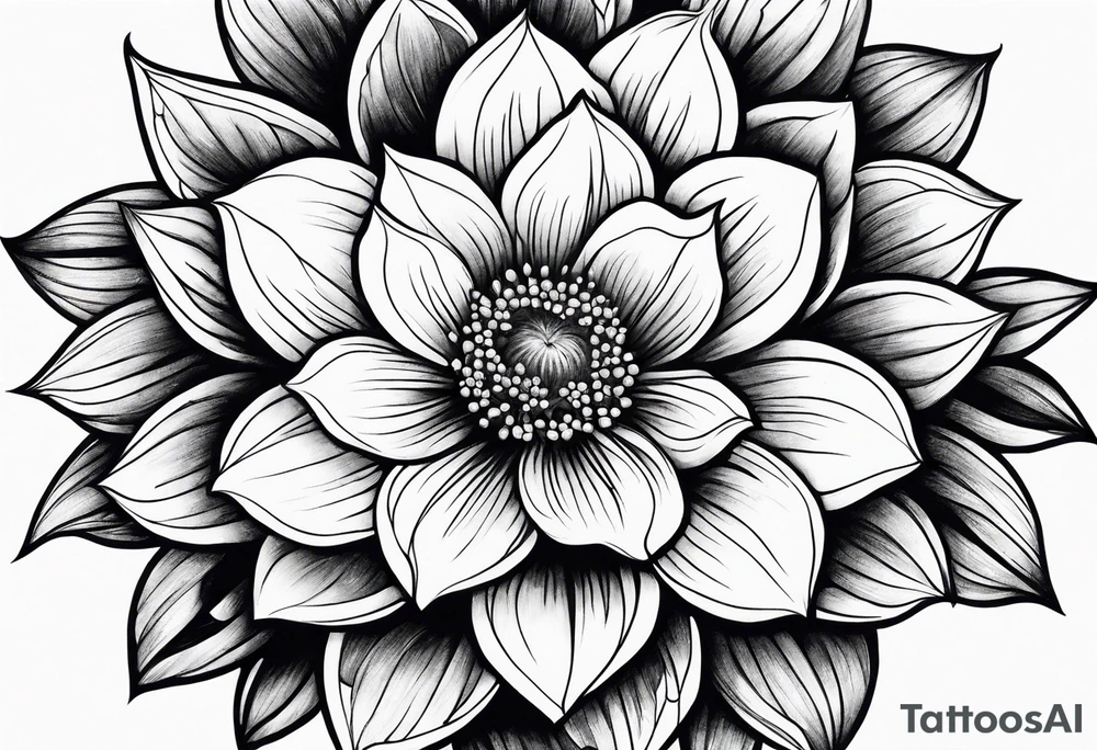 Animal flower tattoo idea