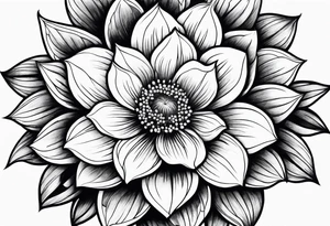 Animal flower tattoo idea