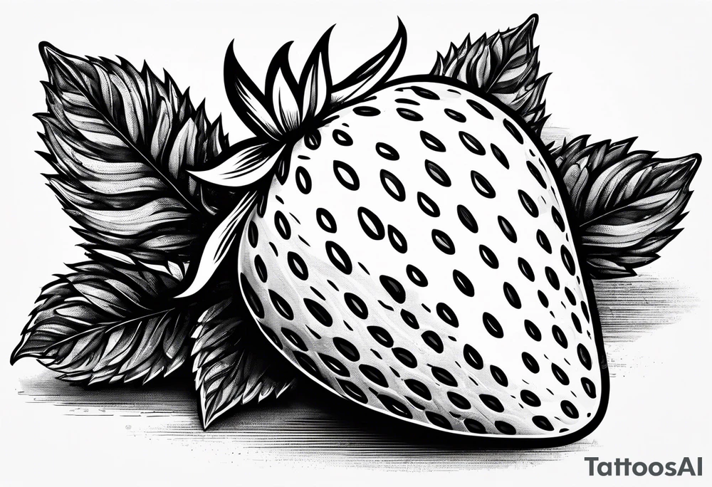 A Single Strawberry tattoo idea