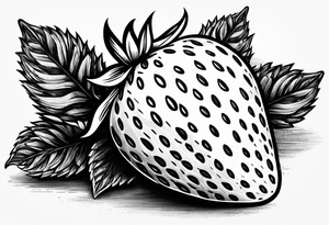 A Single Strawberry tattoo idea