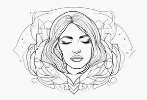 fine Line tattoo mother tattoo idea