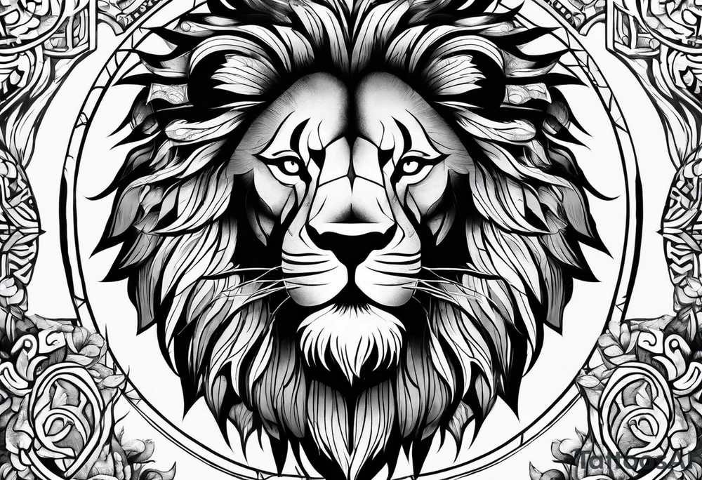 lion roar
chest tattoo idea