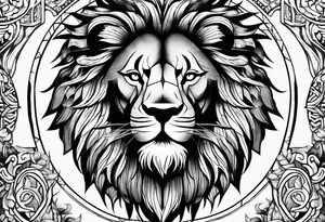 lion roar
chest tattoo idea