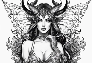 Succubus female tattoo idea