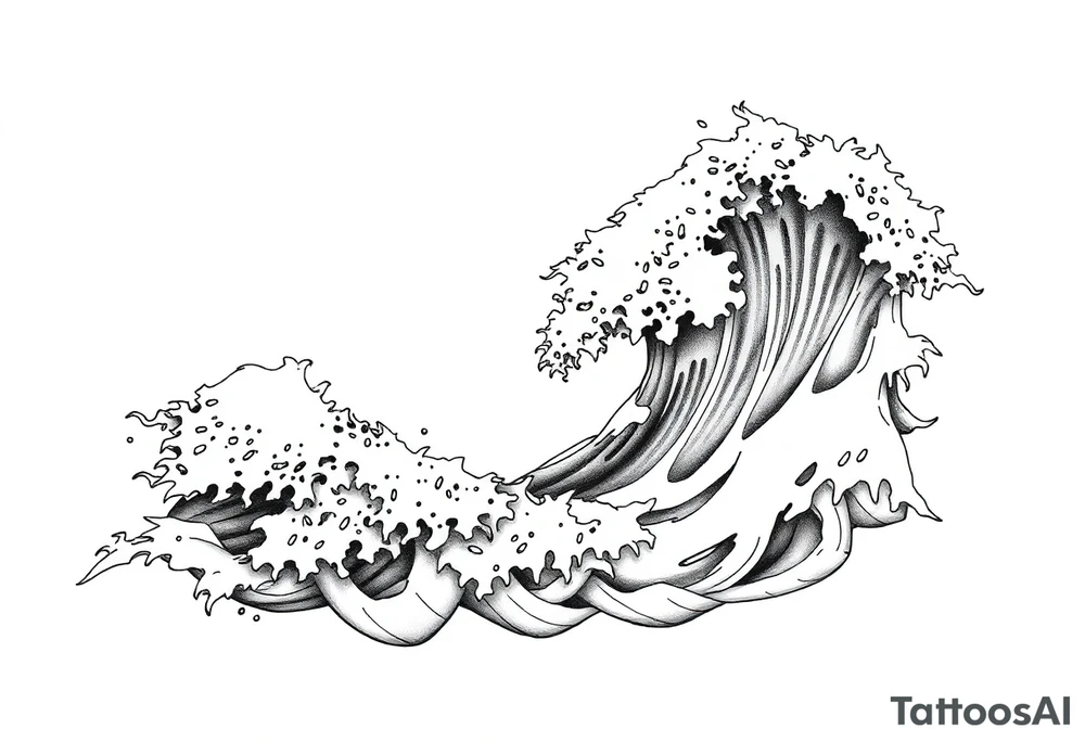 Roaming waves tattoo idea