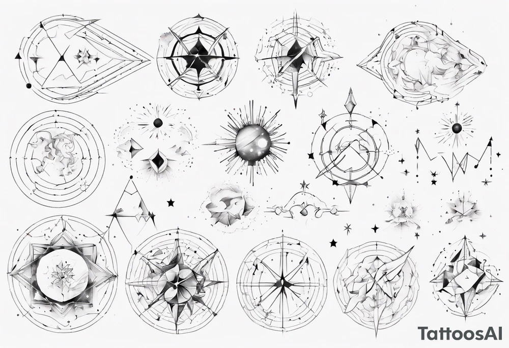 Constellations for next to someone's ear tattoo idea