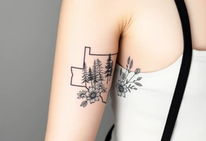 Texas 
Washington 
Connecticut 
State trees and flowers tattoo idea