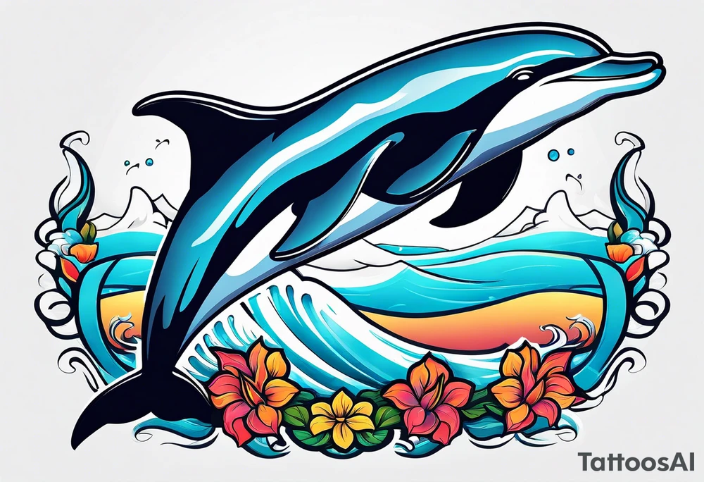 dolphin logo tattoo idea