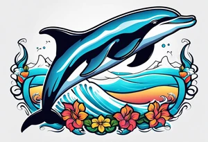 dolphin logo tattoo idea