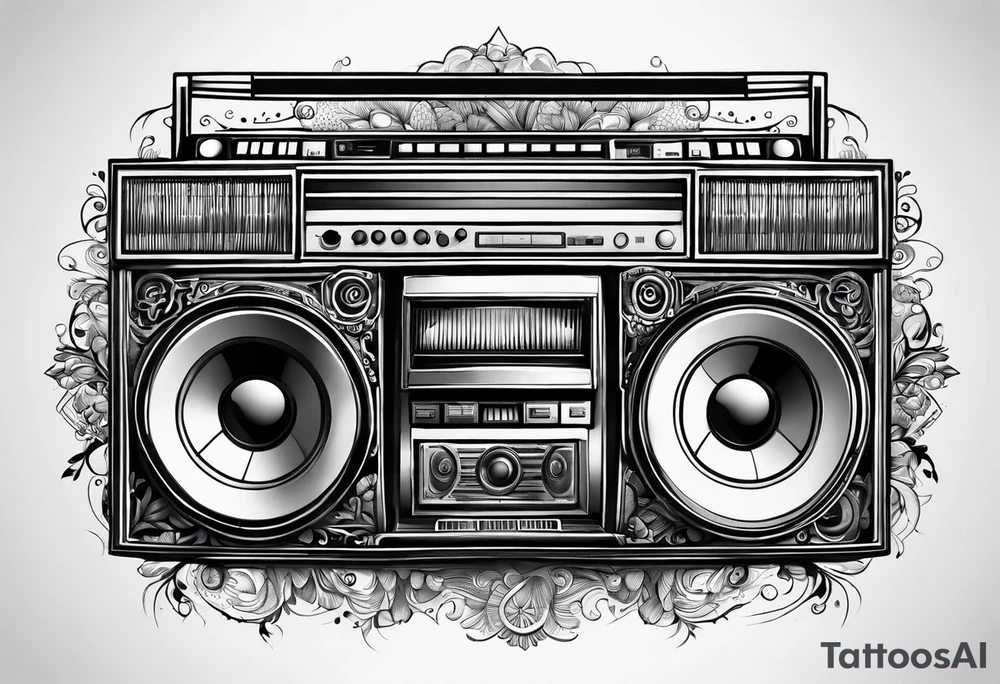 Boombox tattoo idea