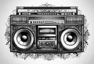 Boombox tattoo idea