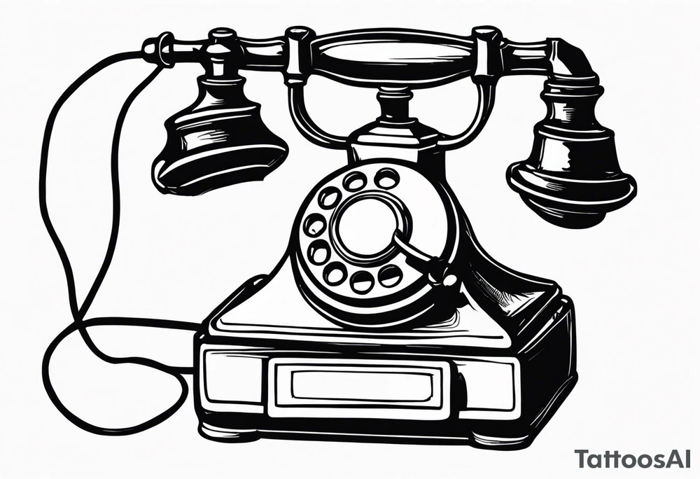 Vintage Telephone tattoo idea