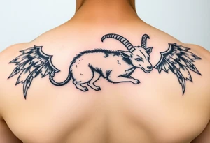 dog, rat, goat, ox street japanese style tattoo idea