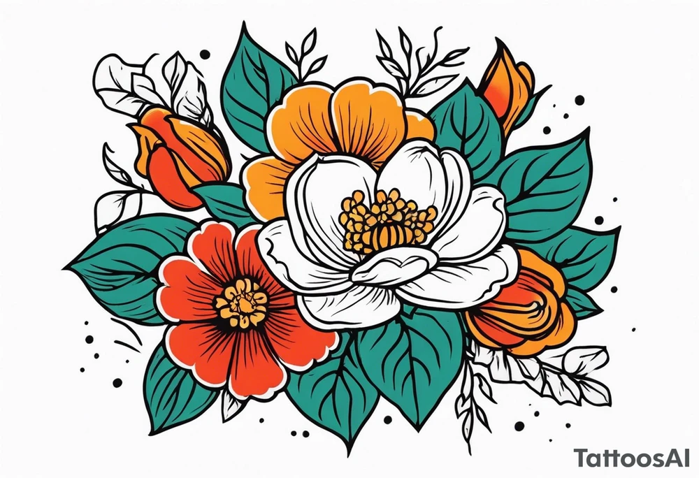 baptize in water


old school vintage simple traditional design with vintage flowers surrounding
bold color simple tattoo idea
