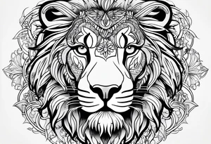 Leo zodiac tattoo idea