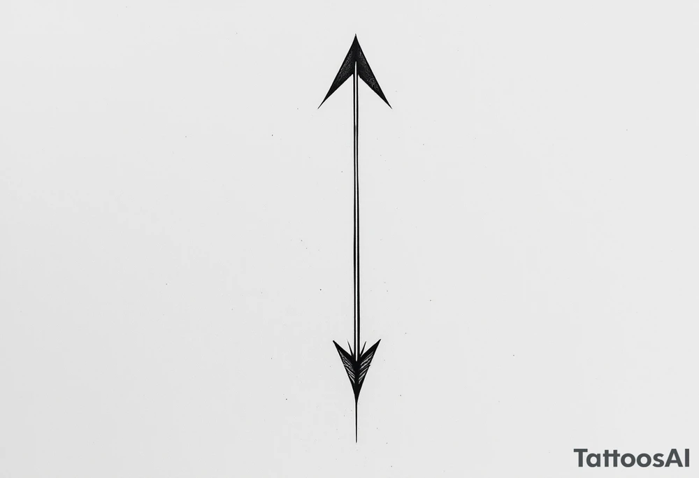 one  arrow  that look down tattoo idea
