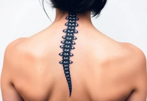 Spinal futuristic tattoo idea