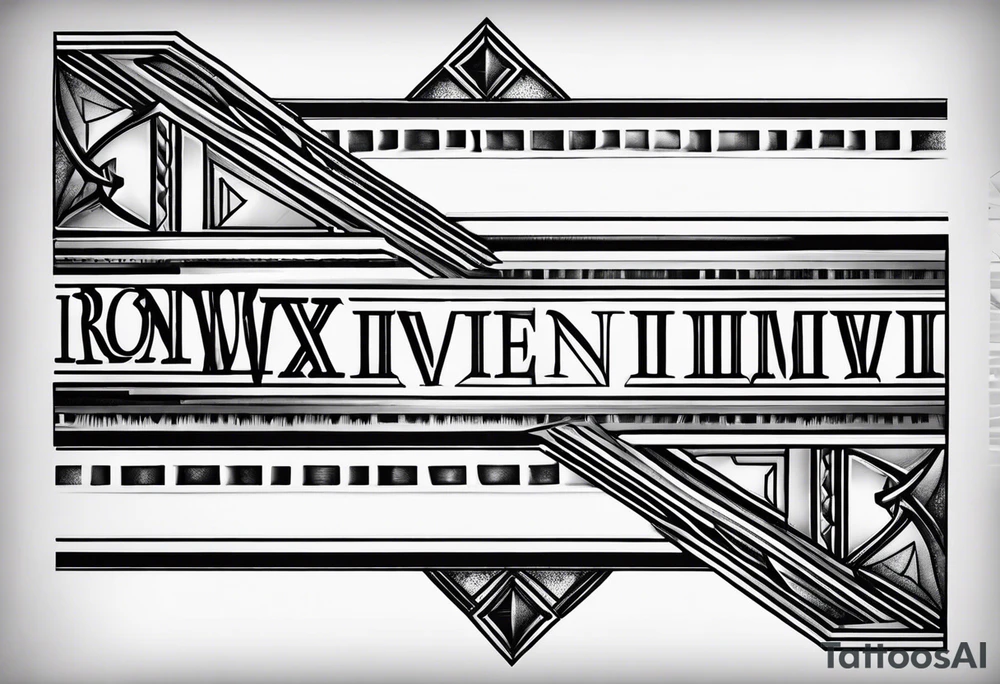 Leg band Roman numerals IX XI tattoo idea